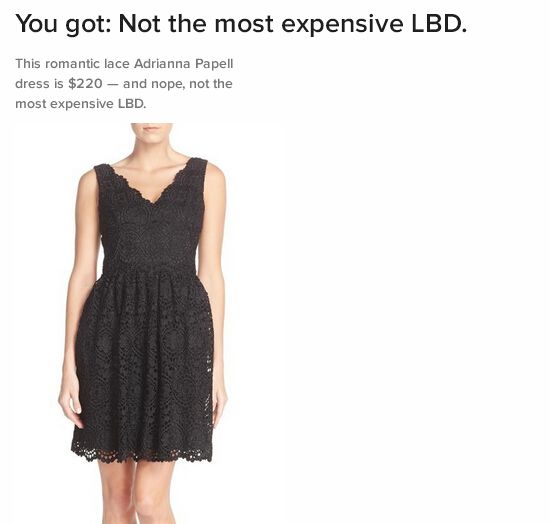 你能猜出下面哪条小黑裙最贵吗？