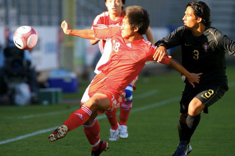 China ties Portugal in Toulon football event