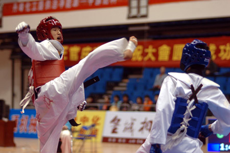 Fighting for the berth of 2008 Taekwondo