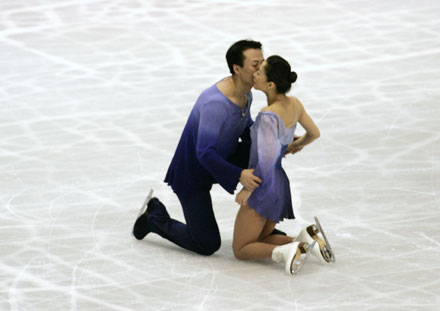 Pair find love after life on ice