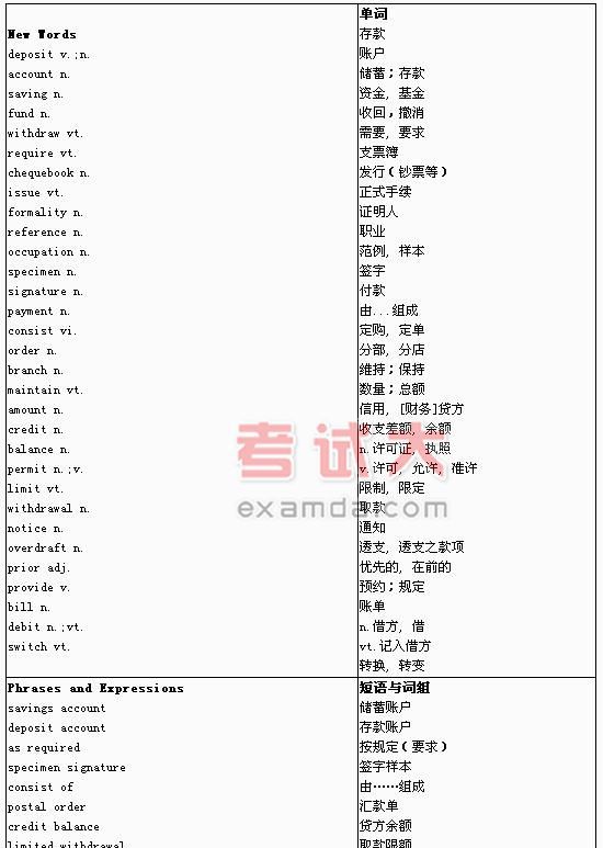 专业术语：活期账户(词汇详解)