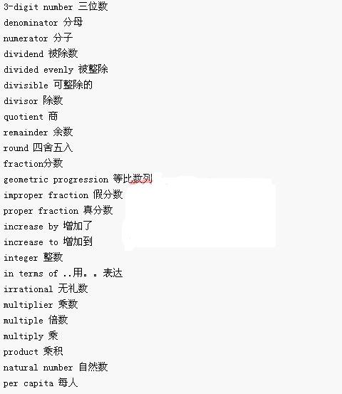 GRE数学:数学常用术语篇
