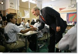 President Bush Encourages the Reauthorization of No Child Le